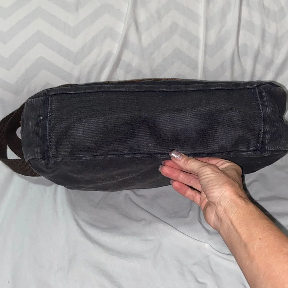 Vintage Patricia Nash Men's Genuine Leather Canvas Laptop Messenger Bag